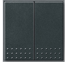 Gira TX-44 Антрацит Переключатель 2 клав. с самовозвратом в сборе