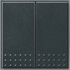 Gira TX-44 Антрацит Переключатель 2 клав. с самовозвратом в сборе