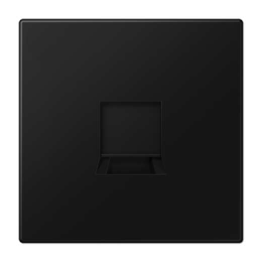 Плата (фиксация защёлкиванием) для одного модуля, термопласт, черный матовый