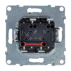 Legrand/Daccord SUNO Слоновая кость Выключатель двухклавишный 10А 250В. Безвинтовые зажимы..