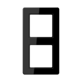 JUNG A Flow Черный Рамка 2-ая для вертикальной и горизонтальной установки
