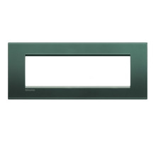 BT LL Зелёный шелк Рамка прямоугольная, 7 модулей.