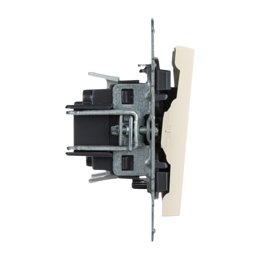 SUNO. Выключатель двухклавишный 10А 250В. Безвинтовые зажимы. Цвет 