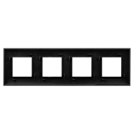 Рамка 4 поста (8 мод.), Avanti, черный матовый