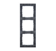 Legrand/Daccord SUNO Матовый алюминий Рамка декоративная универсальная 3-постовая.