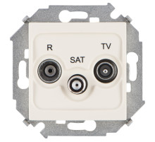 Simon 15 Бежевая Розетка R-TV-SAT одиночная, винт.зажим