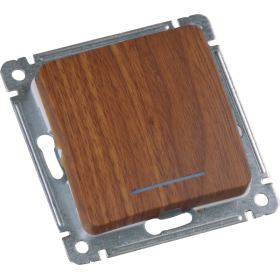 Hegel Мастер внутр Дуб ВС10-432-05 Выключатель 1-клавишный, с индикацией, с самовозв. механизм