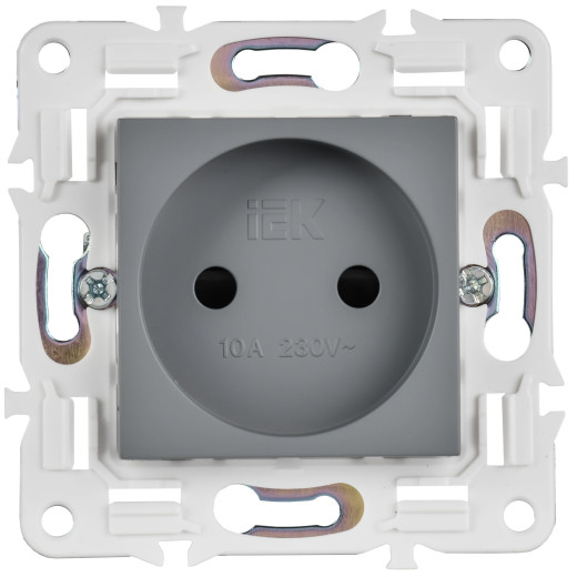 SKANDY Роз. без з/к с з/ш 10А SK-R01Gr сер. IEK