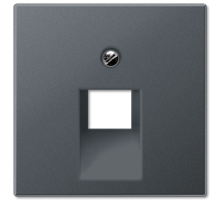 JUNG A 500 Антрацит Накладка 1-ой наклонной ТЛФ/комп розетки