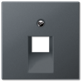 JUNG A 500 Антрацит Накладка 1-ой наклонной ТЛФ/комп розетки