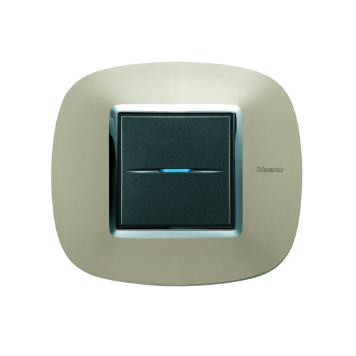 Axolute декоративные накладки в форме эллипса, глянцевые, цвет светлый титан, на 2 модуля