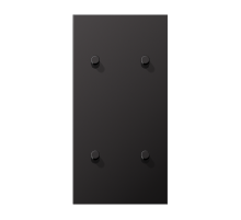 JUNG LS1912 Dark Центральная плата, 2 поста, для вертикальной установки, тумблеры 2+2,цилиндр; метал. исполнение