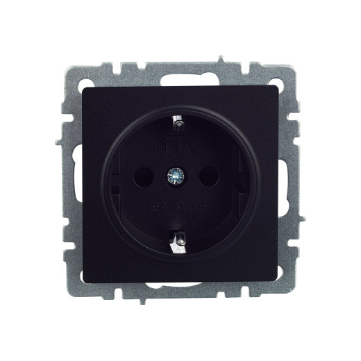 BRITE Роз. с з/к/ш 16А РС14-1-0-БрЧ черн. IEK