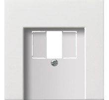 Gira F100 Бел глянц Накладка ТЛФ розетки TAE, аудиорозетки (110910), USB (107000) с шильдиком