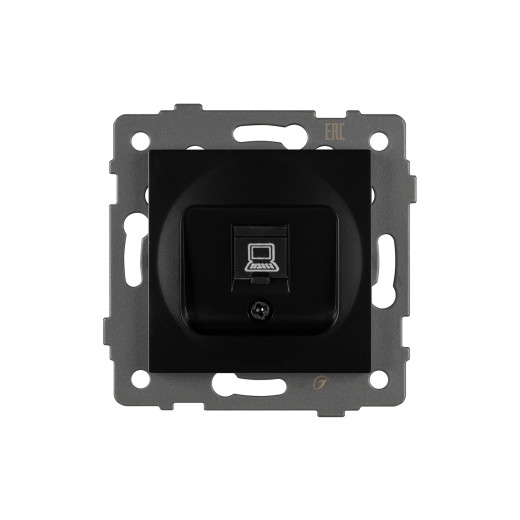 Механизм компьютерной розетки SCT-MPC1-PL-BK-V (RJ-45, CAT6) (Arlight, -)