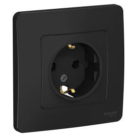 Systeme Electric Blanca внутр Антрацит Розетка с/з без шторок, 16А, 250В