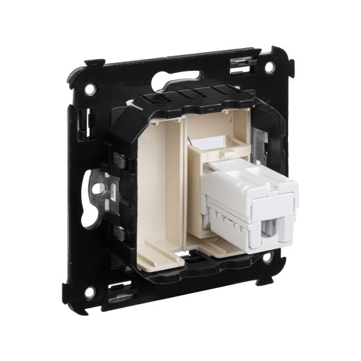 Телефонная розетка RJ-12 в стену одинарная, Avanti, ванильная дымка