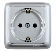 Hegel Альфа наруж Серебро РА16-171-06 Розетка с/з