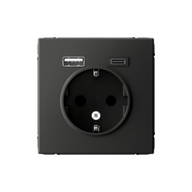 Systeme Electric ArtGallery Базальт Розетка 16А с 2 USB A+C, 5В/2,4А/3,0А, 2х5В/1,5А, механизм