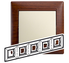 Legrand Valena Тонированное дерево Рамка 5-ая гориз.
