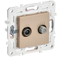 IEK SKANDY Песочный Розетка двойная TV+SAT SK-A13Sa