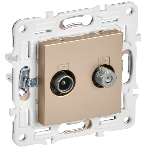 SKANDY Роз. двойная TV+SAT SK-A13Sa песоч. IEK