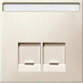 Schneider Electric Merten SD Беж Накладка розетки ТЛФ/комп 2-ой прямой (термопласт)