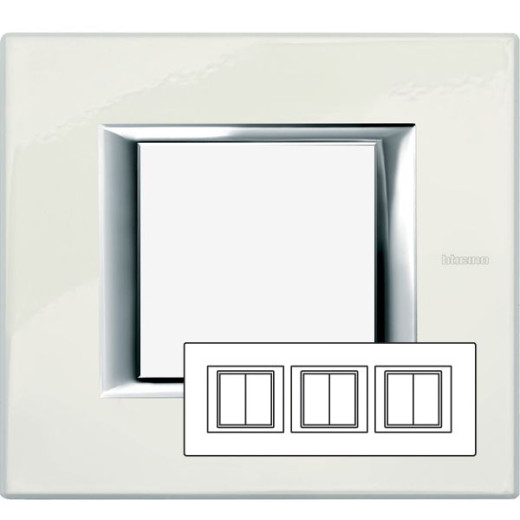 Axolute Рамка прямоугольная горизонтальная 3x2м, цвет серебро