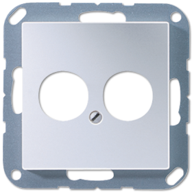 JUNG Крышка для 2-х гнезд, алюминий