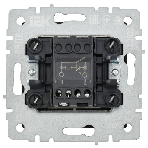 BRITE Выключ. 1-кл. с инд. 10А ВС10-1-1-БрТБ бр. IEK