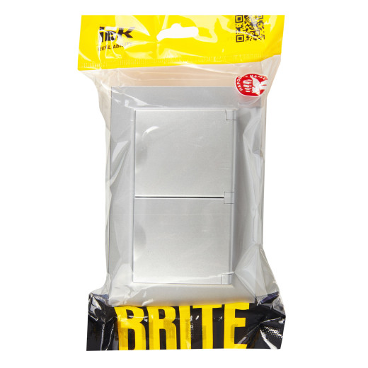 BRITE Роз. 2-я с кр. 16А в сб IP44 РСбш12-3-44-БрА алюм. IEK