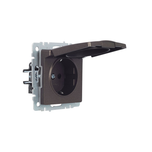 BRITE Роз. с з/к/ш с кр. 16А IP44 РСбш10-3-44-БрТБ бр. IEK