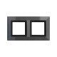 Рамка из металла 2 поста (4 мод.), Avanti, темно-серая