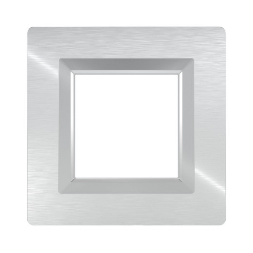 Рамка из алюминия 1 пост (2 мод.), Avanti, серая