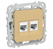 FLITE Роз. 2-я комп. RJ45 кат.5Е UTP РК5е-2-0-ФлШм ш/а IEK