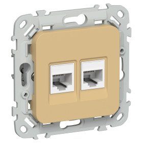 FLITE Роз. 2-я комп. RJ45 кат.5Е UTP РК5е-2-0-ФлШм ш/а IEK