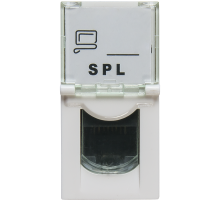 SPL Розетка RJ 45 Mosaic категория 5е UTP 1 модуль белая (076551 - SPL - 200006)