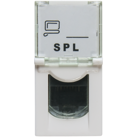 SPL Розетка RJ 45 Mosaic категория 5е UTP 1 модуль белая (076551 - SPL - 200006)