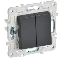 IEK SKANDY Титан Выключатель 2-клавишный 10А SK-V04T