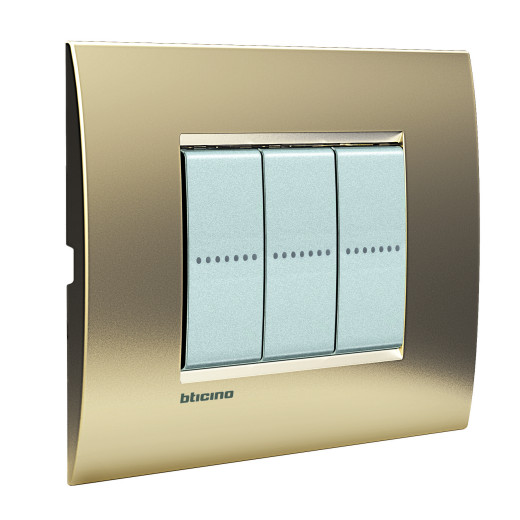 Livinglight Рамка AIR 3 модуля, цвет Матовое золото