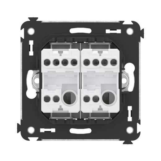 Переключатель двухклавишный в стену, Avanti, ванильная дымка