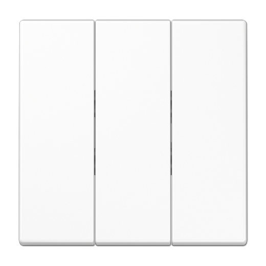 Тройная клавиша для балансирных механизмов выключателей (кнопок), термопласт, белый, LS990