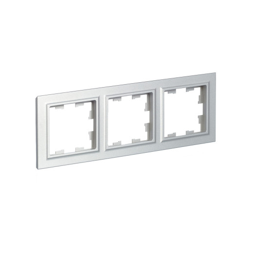 BRITE Рамка 3-мест. РУ-3-БрА алюм. IEK