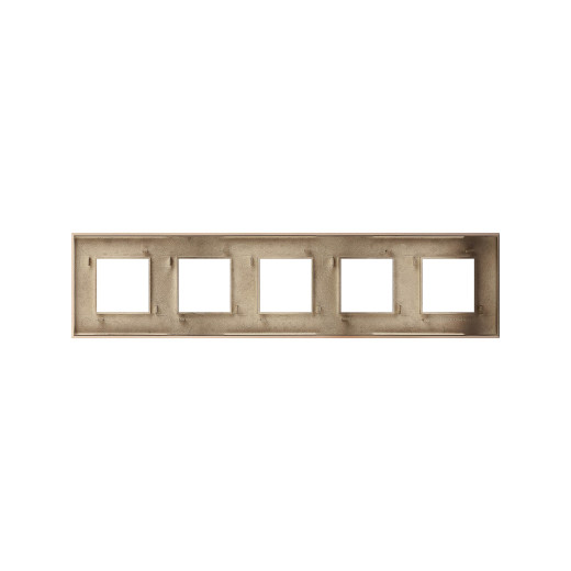 Рамка 5 постов (10 мод.), Avanti, золотистый жемчуг