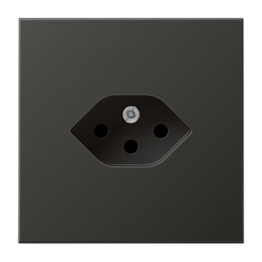 Швейцарская розетка, антрацит