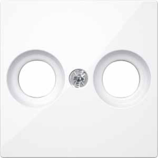 MERTEN ЦЕНТР.ПЛАТА антенной розетки 2 отв., АКТИВНЫЙ БЕЛЫЙ, SM