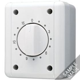 JUNG Белый Выключатель для накладного монтажа с часовым механизмом