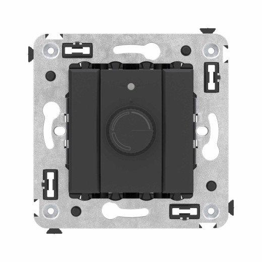 Диммер поворотный в стену, Avanti, черный матовый