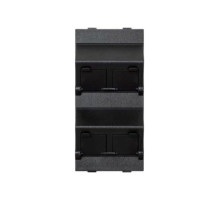 Simon Connect Графит Плата наклонная со шторками на 4 модуля MD (RJ45, оптоволокно), Cima-модуль 52x108мм