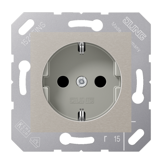 Штепсельная розетка SCHUKO 16А / 250В, пружинные зажимы, термопласт, платиново-серый, CD500